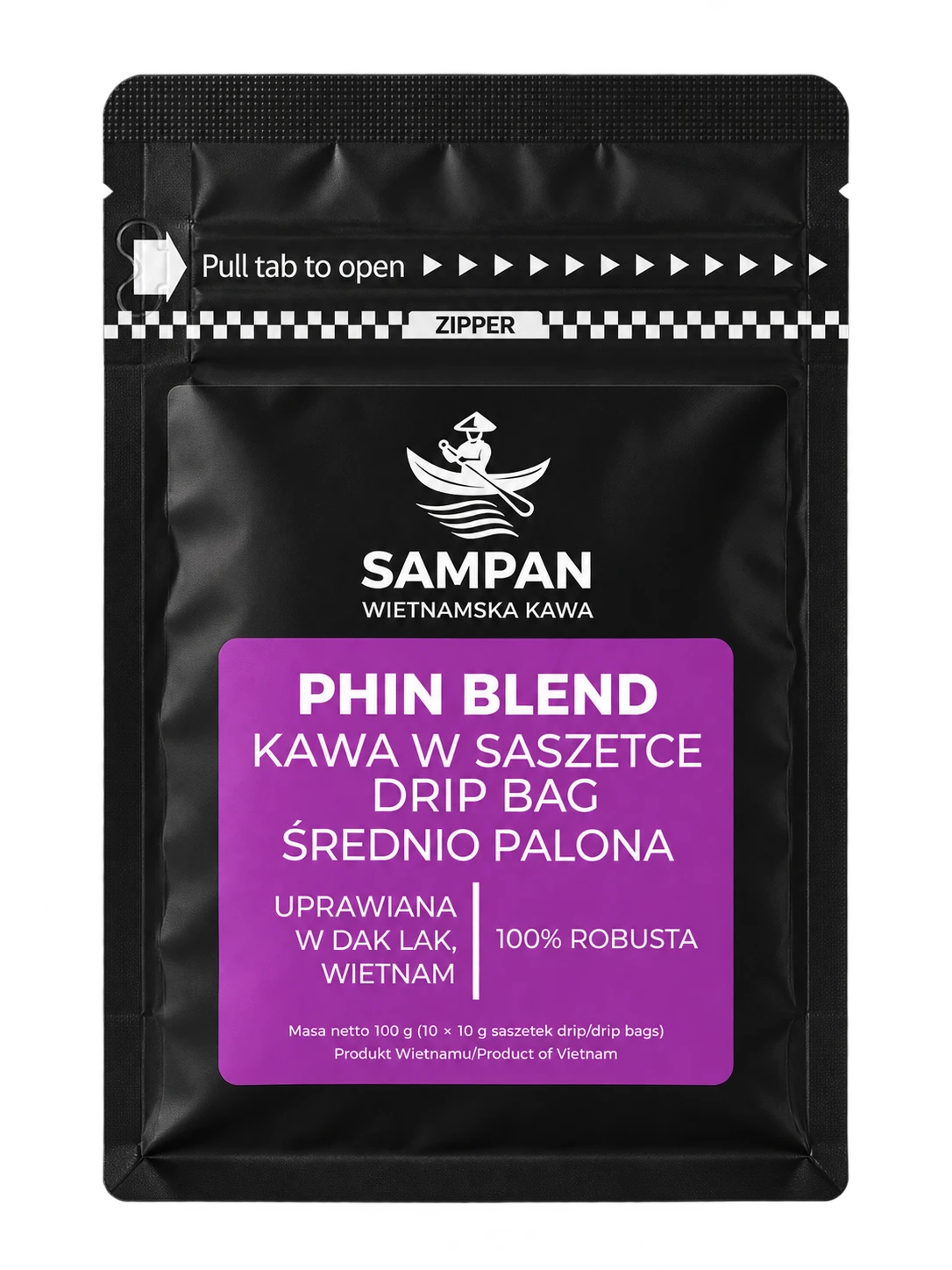 Fioletowa saszetka Phin Blend